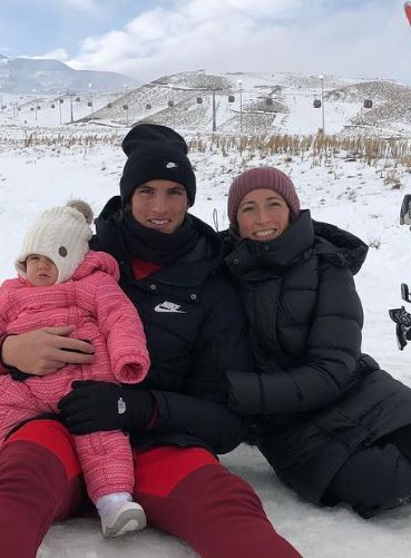 Sergio Rochet with wife and daughter